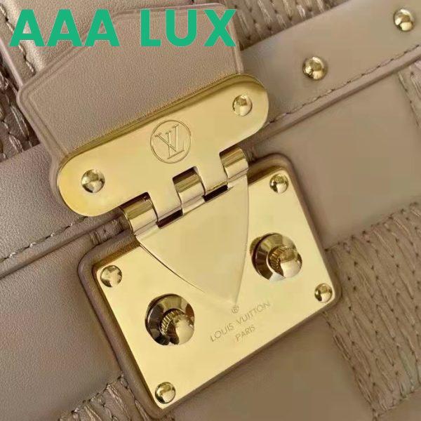 Replica Louis Vuitton LV Women Troca MM Handbag Beige Damier Quilt Lambskin Calfskin 9