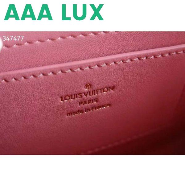 Replica Louis Vuitton LV Women Twist MM Handbag Pink Shearling Smooth Calfskin Leather 9