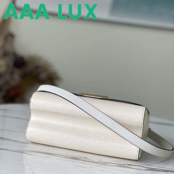 Replica Louis Vuitton LV Women Twist MM Handbag Quartz White Epi Grained Leather 6