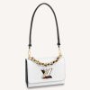 Replica Louis Vuitton LV Women Twist MM Handbag Quartz White Epi Grained Leather 15