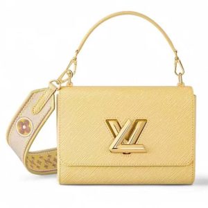 Replica Louis Vuitton LV Women Twist MM Yellow Epi Grained Leather 2
