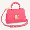 Replica Louis Vuitton LV Women Twist One Handle BB Handbag Dragon Fruit Pink Taurillon