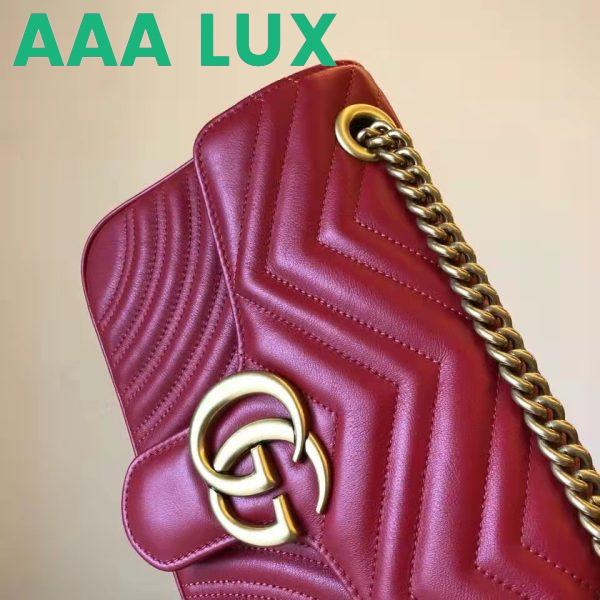 Replica Gucci GG Women GG Marmont Small Matelassé Shoulder Bag Red Double G 8