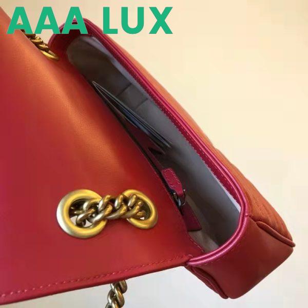 Replica Gucci GG Women GG Marmont Small Matelassé Shoulder Bag Red Double G 9