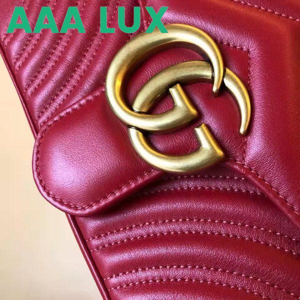 Replica Gucci GG Women GG Marmont Small Matelassé Shoulder Bag Red Double G 13