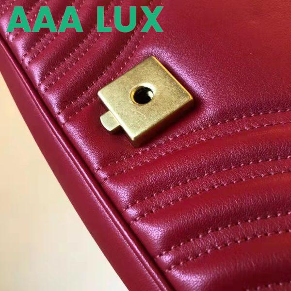 Replica Gucci GG Women GG Marmont Small Matelassé Shoulder Bag Red Double G 14