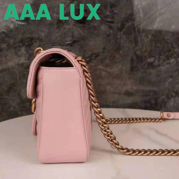 Replica Gucci GG Women GG Marmont Small Pink Matelassé Shoulder Bag Double G 7