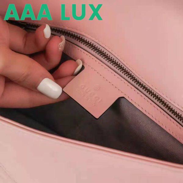 Replica Gucci GG Women GG Marmont Small Pink Matelassé Shoulder Bag Double G 11
