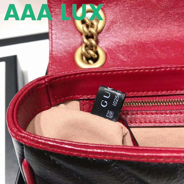 Replica Gucci GG Women GG Marmont Small Shoulder Bag Black Leather 12