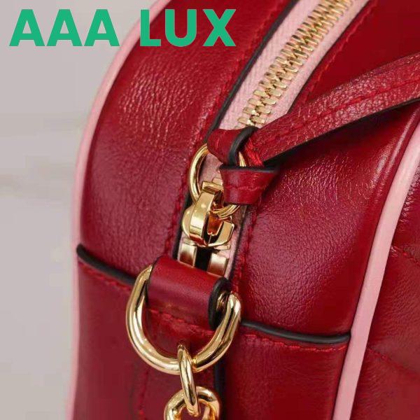 Replica Gucci GG Women GG Marmont Small Shoulder Bag Dark Red Diagonal Matelassé Leather 13