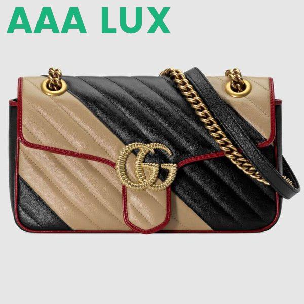Replica Gucci GG Women GG Marmont Small Shoulder Bag in Diagonal Matelassé Leather 3