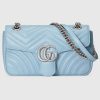 Replica Gucci GG Women GG Marmont Small Shoulder Bag in Diagonal Matelassé Leather 5