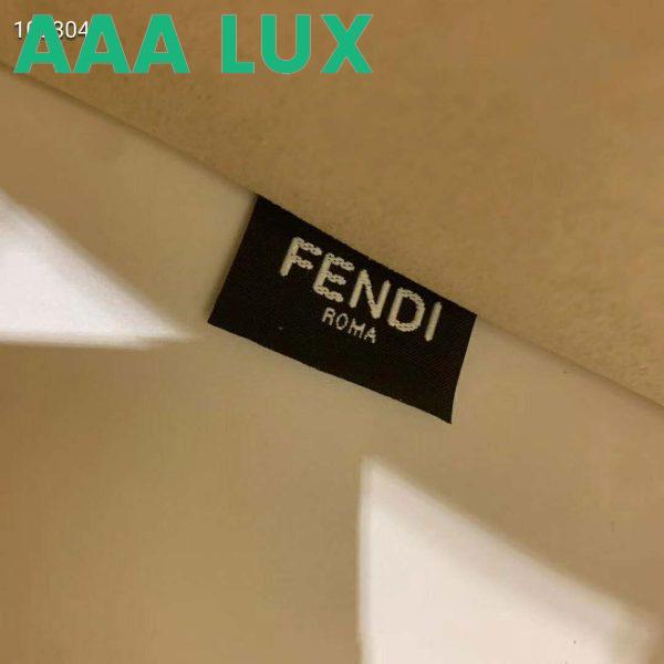 Replica Fendi Women Sunshine Shopper Bag White Leather “FENDI ROMA” 11