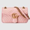 Replica Gucci GG Marmont Small Top Handle Bag in Matelassé Chevron Leather 6