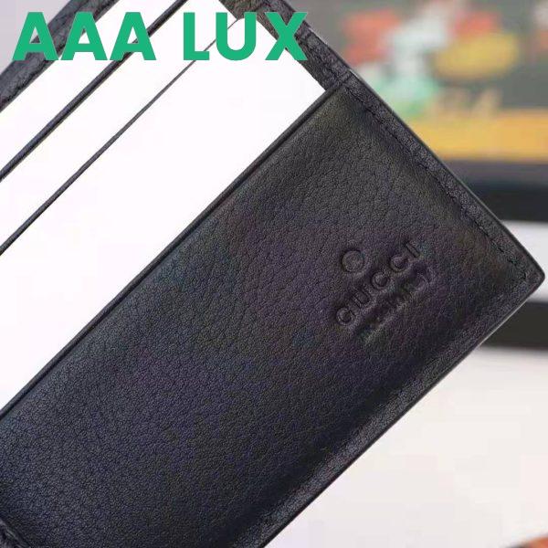 Replica Gucci GG Men Gucci Print Leather Bi-Fold Wallet in Black Leather 8