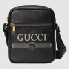Replica Gucci GG Men Gucci Print Leather Bi-Fold Wallet in Black Leather 9