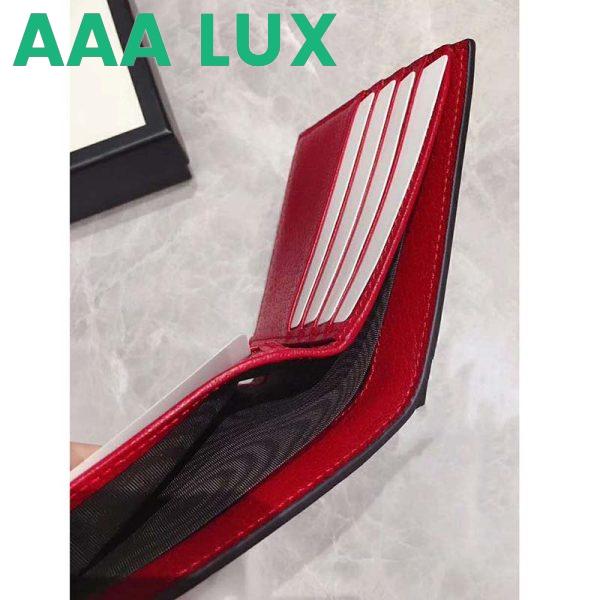 Replica Gucci GG Unisex Baiadera Stripe Canvas Bi-Fold Wallet-Red 11