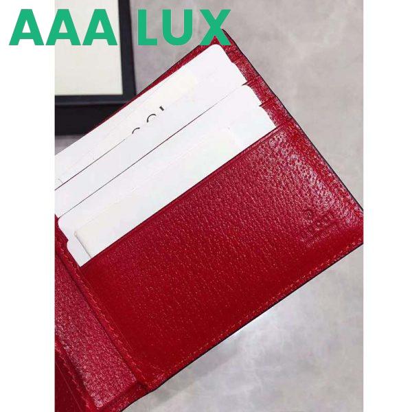 Replica Gucci GG Unisex Baiadera Stripe Canvas Bi-Fold Wallet-Red 12