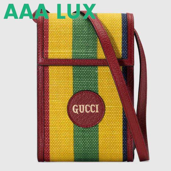 Replica Gucci GG Unisex Baiadera Stripe Canvas Mini Bag Stripe Print