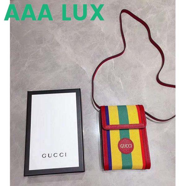 Replica Gucci GG Unisex Baiadera Stripe Canvas Mini Bag Stripe Print 4