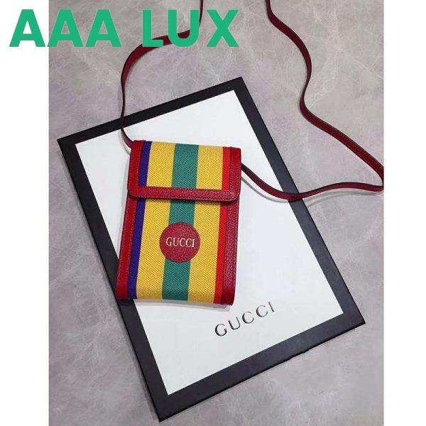 Replica Gucci GG Unisex Baiadera Stripe Canvas Mini Bag Stripe Print 5