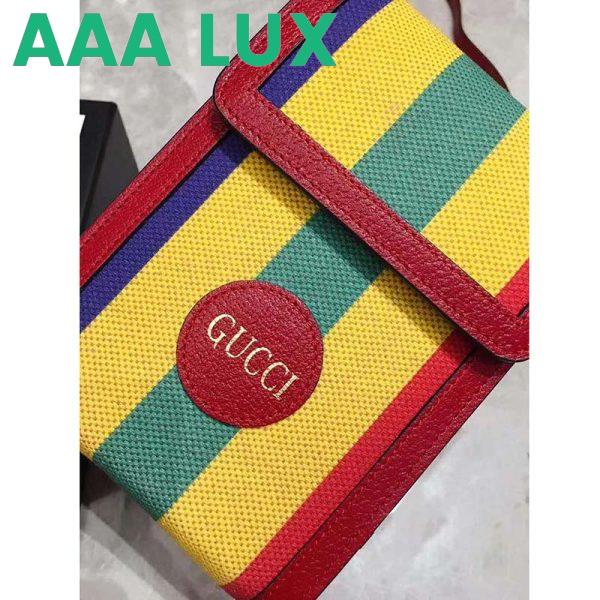 Replica Gucci GG Unisex Baiadera Stripe Canvas Mini Bag Stripe Print 8