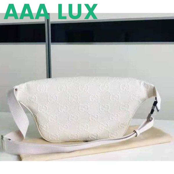 Replica Gucci GG Unisex Black Embossed Belt Bag Tonal Leather 6