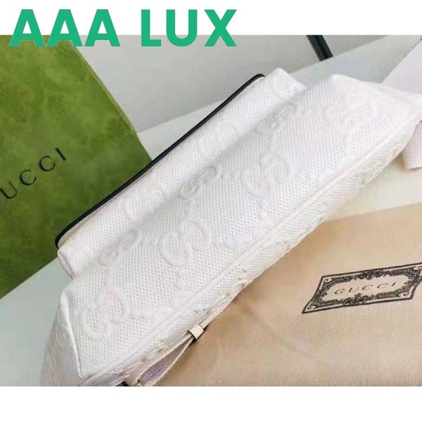 Replica Gucci GG Unisex Black Embossed Belt Bag Tonal Leather 7