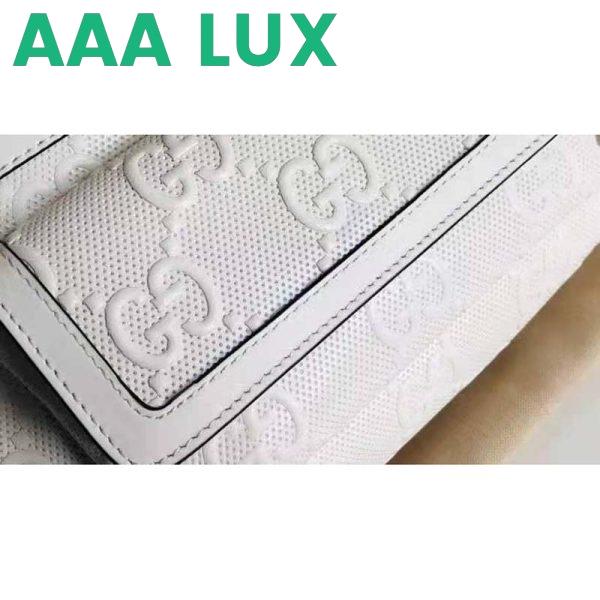 Replica Gucci GG Unisex Black Embossed Belt Bag Tonal Leather 10