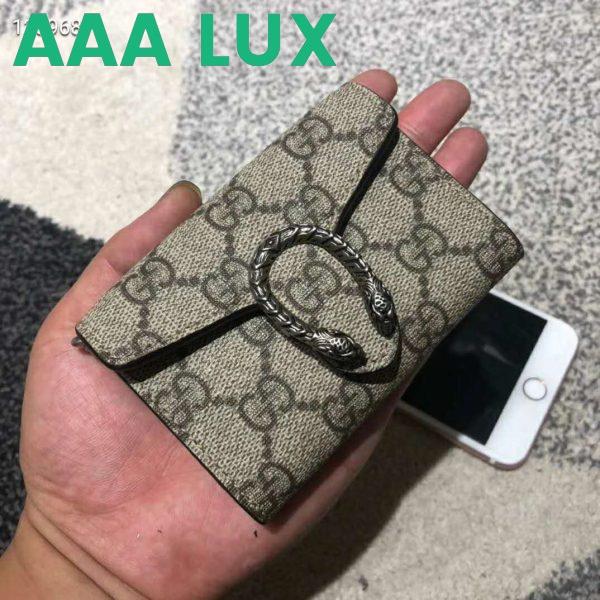 Replica Gucci GG Unisex Dionysus Card Case Wallet GG Supreme Canvas 4