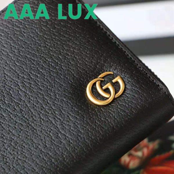 Replica Gucci GG Unisex GG Marmont Leather Zip Around Wallet in Black Leather 8