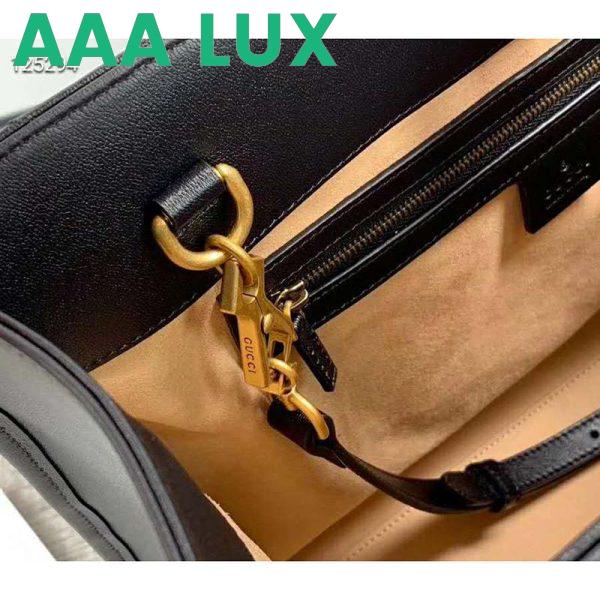 Replica Gucci GG Unisex GG Marmont Medium Tote Bag Black Matelassé Leather 12