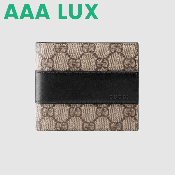 Replica Gucci GG Unisex GG Supreme Wallet in Beige/Ebony GG Supreme Canvas