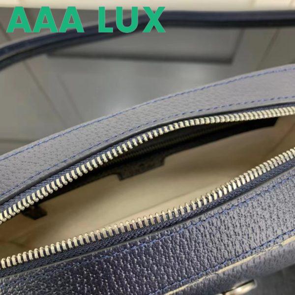 Replica Gucci GG Unisex Horsebit 1955 Small Bag Beige Blue GG Supreme Canvas 10