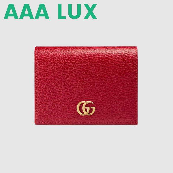 Replica Gucci GG Unisex Leather Card Case Wallet in Textured Leather with Double G 3