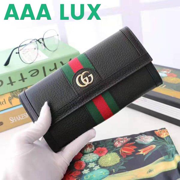 Replica Gucci GG Unisex Ophidia Continental Wallet in Black Leather 3