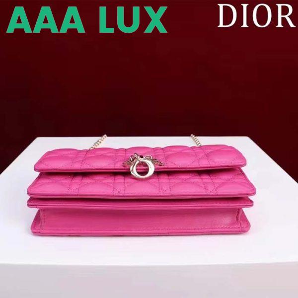 Replica Dior Women CD Miss Dior Mini Bag Rani Pink Cannage Lambskin 6