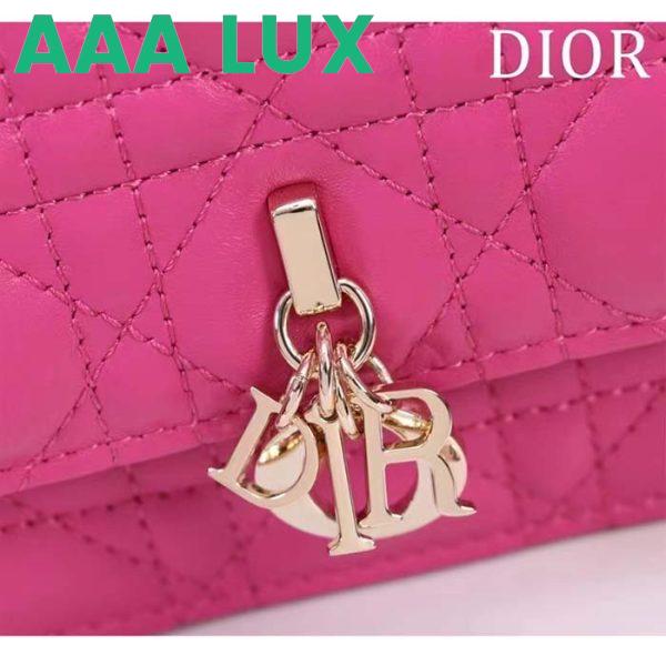 Replica Dior Women CD Miss Dior Mini Bag Rani Pink Cannage Lambskin 7
