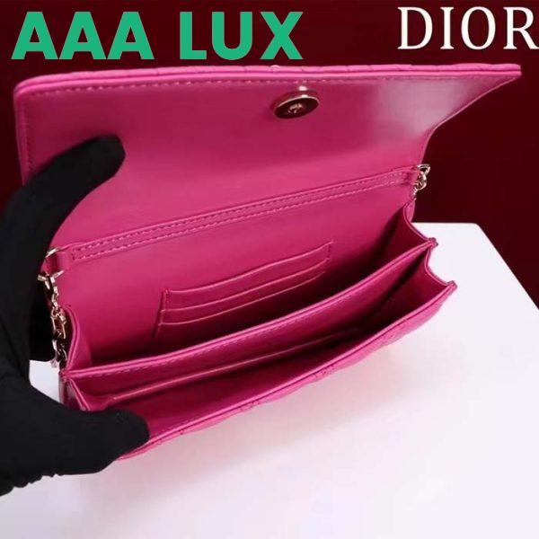 Replica Dior Women CD Miss Dior Mini Bag Rani Pink Cannage Lambskin 8