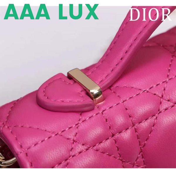 Replica Dior Women CD Miss Dior Mini Bag Rani Pink Cannage Lambskin 9