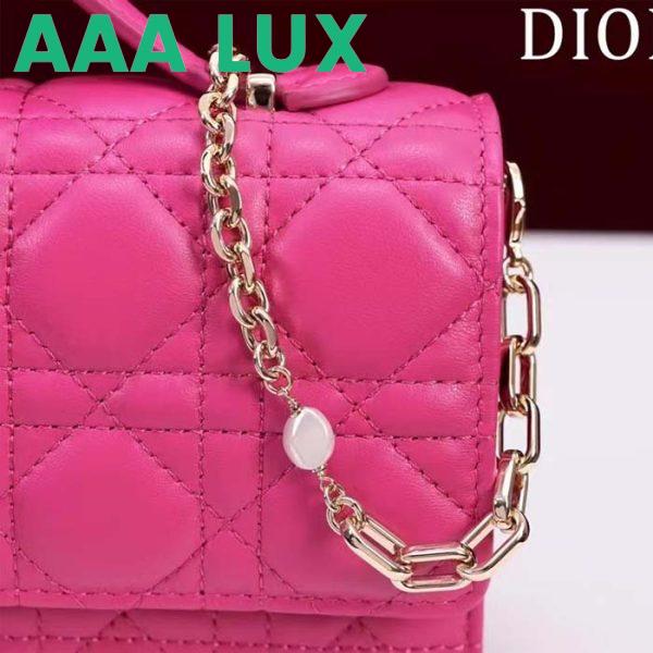 Replica Dior Women CD Miss Dior Mini Bag Rani Pink Cannage Lambskin 10