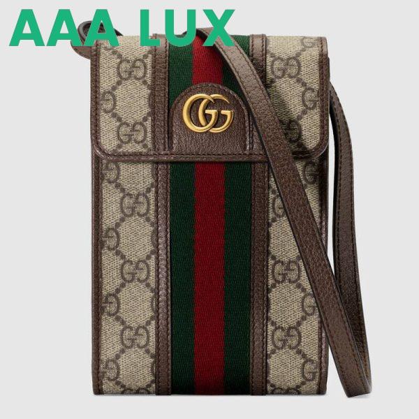 Replica Gucci GG Unisex Ophidia Mini Bag Original GG Canvas-Brown