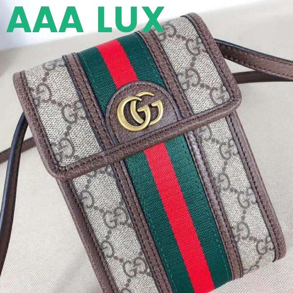 Replica Gucci GG Unisex Ophidia Mini Bag Original GG Canvas-Brown 4