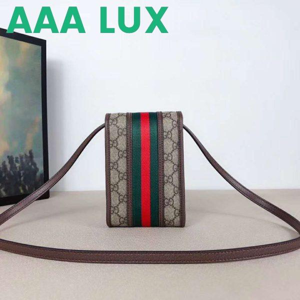 Replica Gucci GG Unisex Ophidia Mini Bag Original GG Canvas-Brown 6