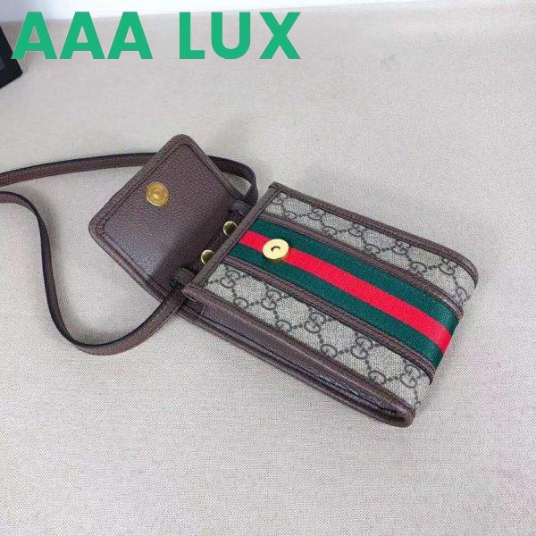 Replica Gucci GG Unisex Ophidia Mini Bag Original GG Canvas-Brown 8