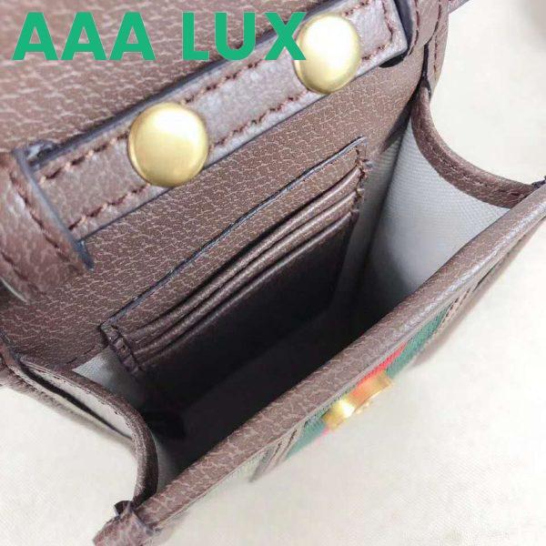 Replica Gucci GG Unisex Ophidia Mini Bag Original GG Canvas-Brown 9