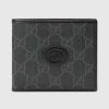 Replica Gucci GG Unisex Tiger Print GG Supreme Card Case-Beige 5