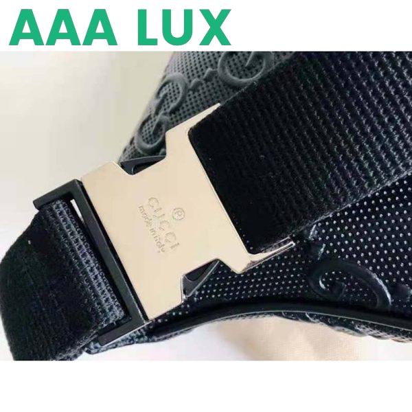Replica Gucci GG Unisex White Embossed Belt Bag Tonal Leather 9