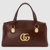 Replica Gucci GG Women Arli Large Top Handle Bag With Gold-Toned Double G Metal Hardware