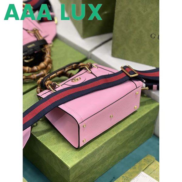 Replica Gucci GG Women Diana Mini Tote Bag Pink Leather Double G 5